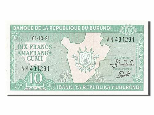 [#254216] Billet, Burundi, 10 Francs, 1991, 1991-10-01, SUP - Photo 1/2