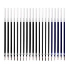 Gel Ink Rollerball Pens Refills 15 Black Ink and 5 Blue Ink Pens Medium Point...