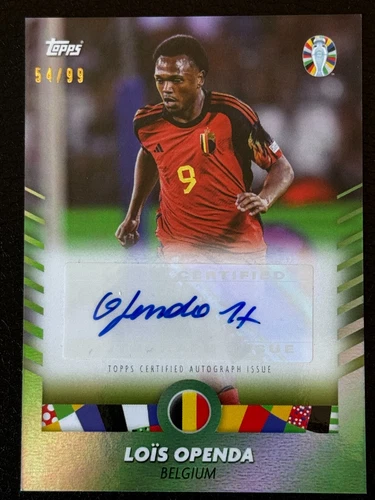 Topps 2024 EURO Jose Mourinho Platinum Auto Belgium Lois Openda /99