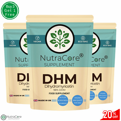 Dihydromyricetin 98%DHM 600mg Kapseln Nutra Core - Hovenia Dulcis Katerhilfe
