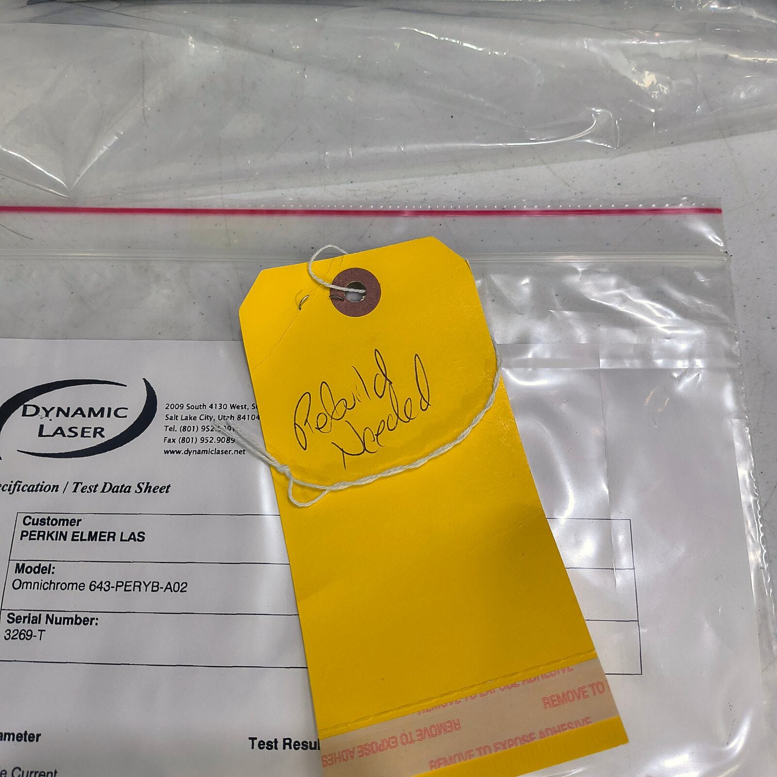 Melles Griot Air Cooled Ion Laser System 643-PERYB-A01 In Box Needs Rebuild