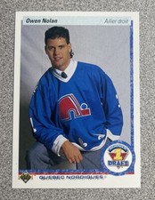 Owen Nolan RC 1990-91 Upper Deck French #352 1st Pick Quebec Nordiques 🏒🔥
