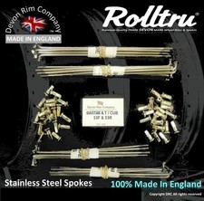 TRI8-SSP Stainless Spokes 16" Triumph Tiger Cub & BSA Half Width Front & Rear