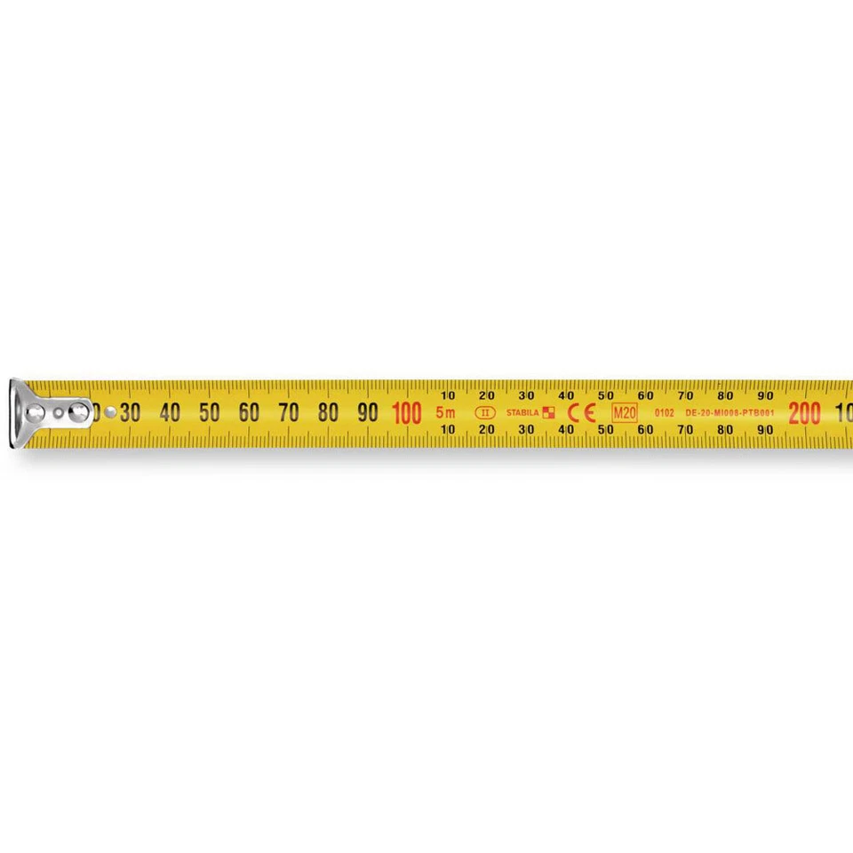 Stabila 19566 BM 100 Tape Measure 5m, ABS, Compact, Soft-Grip, Precise Scale - Image 3 of 4