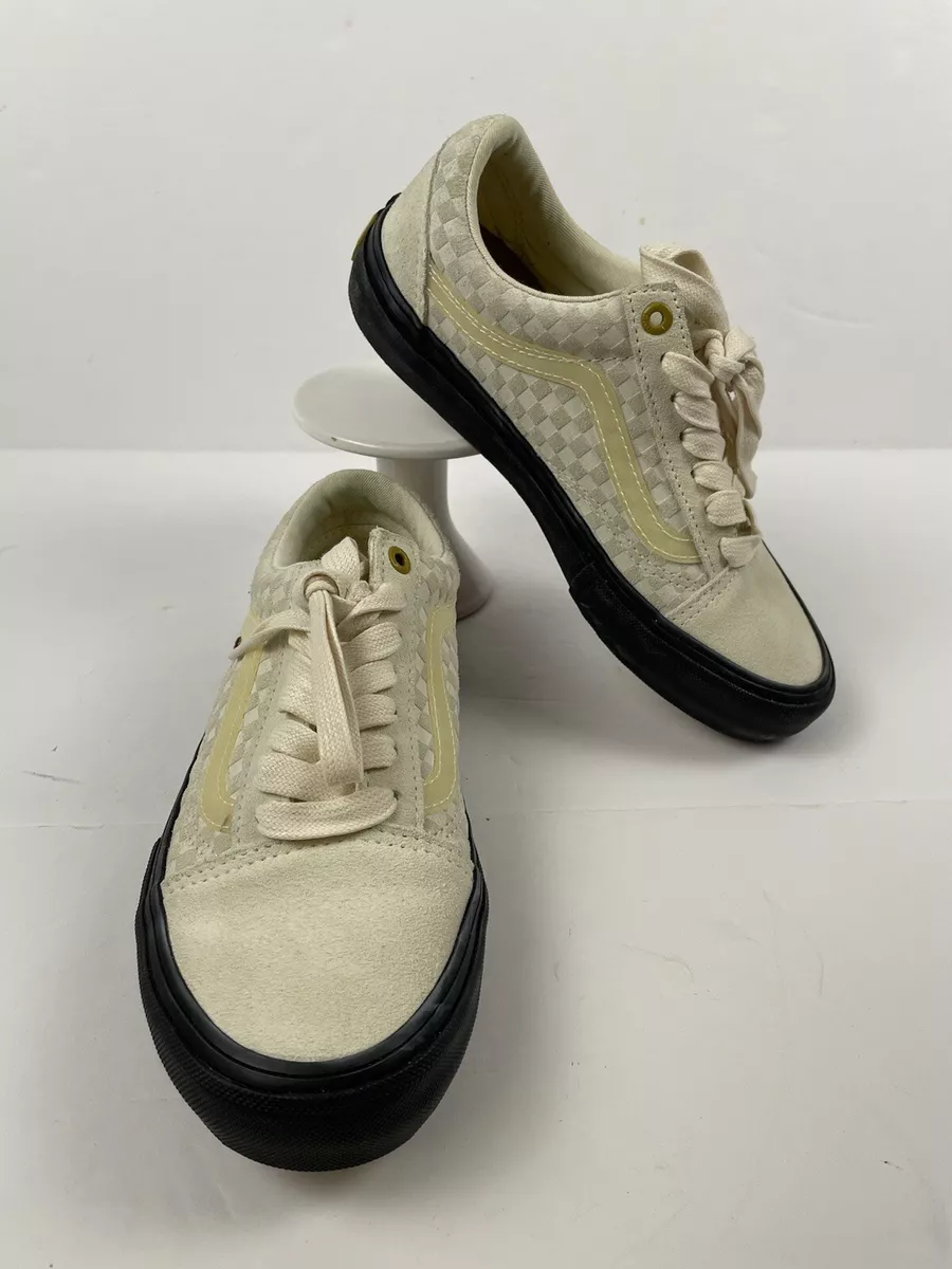 Vans Old Pro Beige Checkered Suede Black Sole Youth Size 5 | eBay