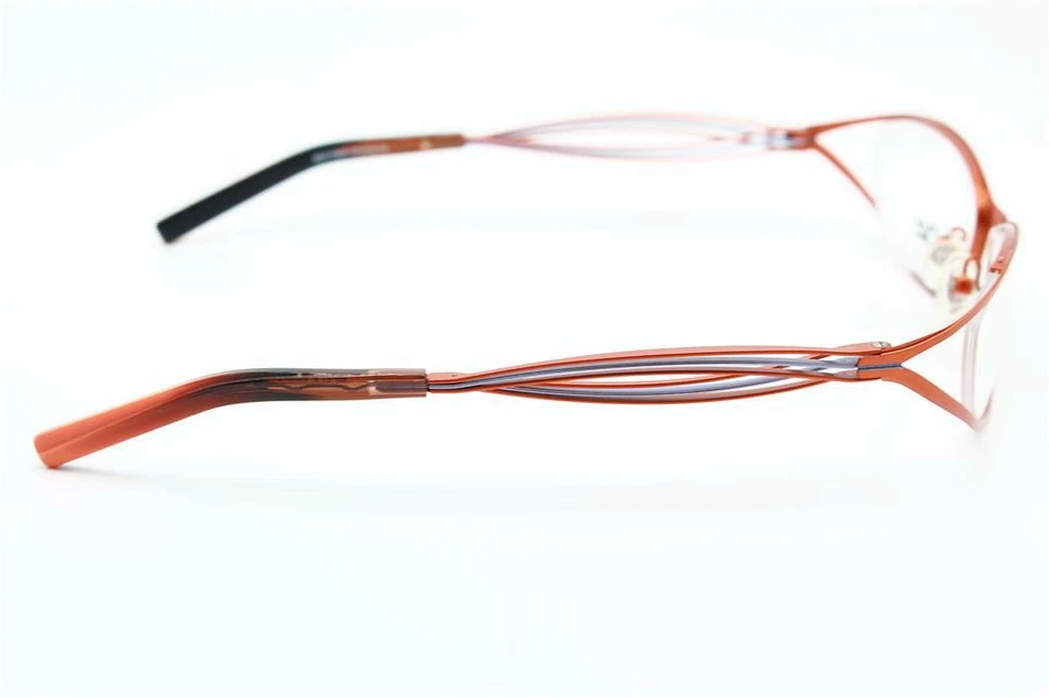 НОВЫЙ BOZ ИЗЯЩНЫЙ 6070 ОРАНЖЕВЫЙ КОРИЧНЕВЫЙ ПОДЛИННЫЙ ОПРАВЫ ОЧКИ 52,5-16,5 - Изображение 3 из 3