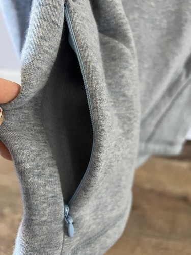 Athleta Girl Cozy Karma Wrap Pullover Sweatshirt Belize Blue Heather Size L/12 - Picture 6 of 9