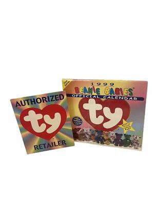 1999 Babies Beanie Ty カレンダーメンバーカード&ぬいぐるみ超貴重 Babies Beanie 1999 Official in Sealed Edition 1st Calendar ぬいぐるみ・マスコット