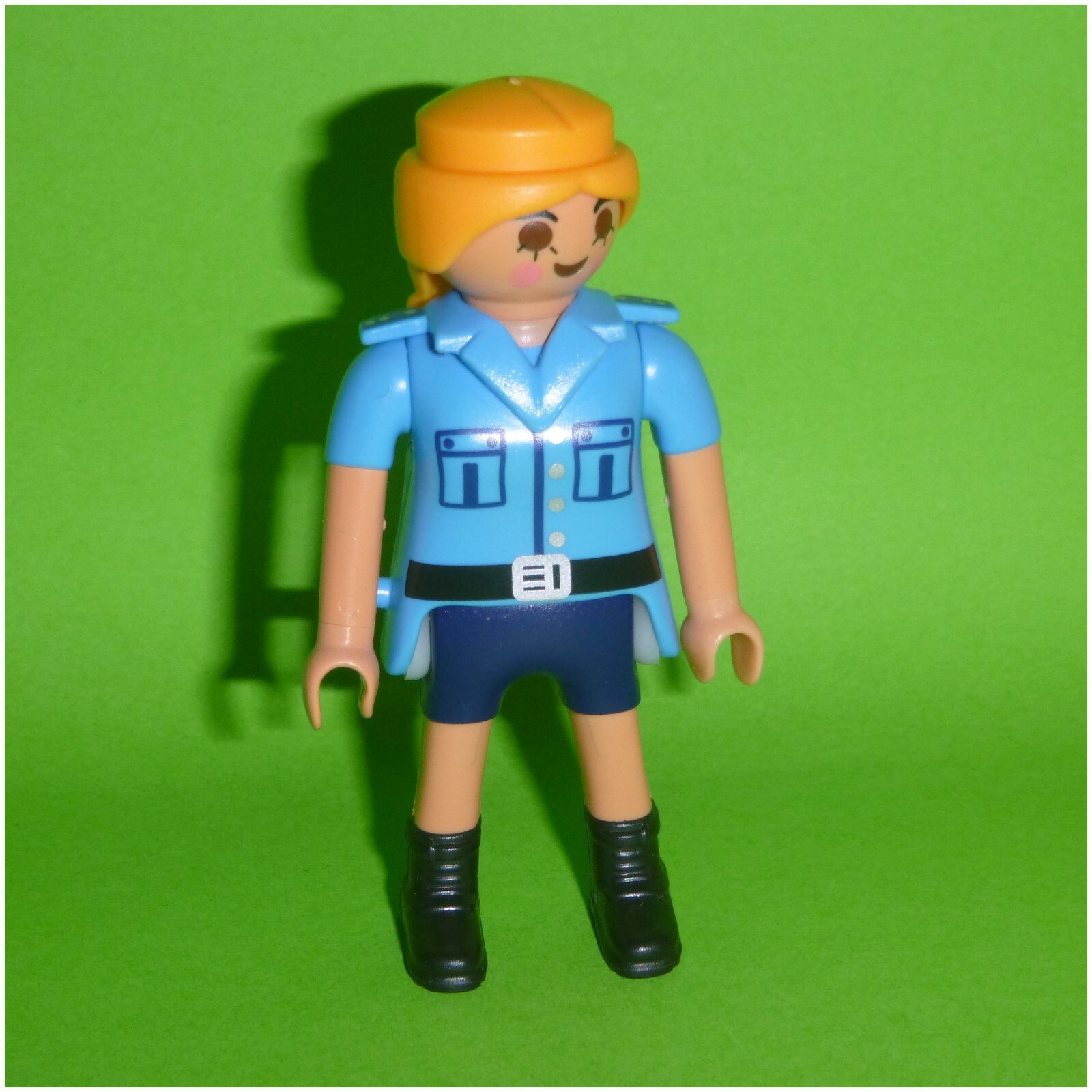 Figurine Playmobil Polizist (policier) Vert - Réf. P-2251-V, Occasion, Univers City Police