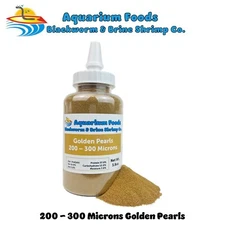 Golden Pearls 200-300 Microns Fry & Baby Food for Corals, Reef Tanks, Fry.Bottle