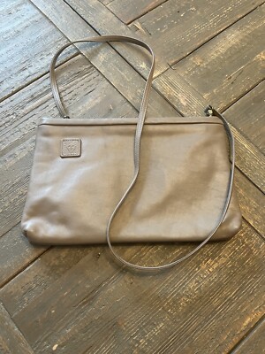 Vintage Anne Klein for Calderon Tan brown Leather Purse With