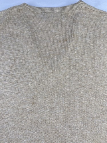 VTG Puritan Mens Beige Cable Knit V Neck Pullover Vest Sz Large 70’s Era - Picture 8 of 9