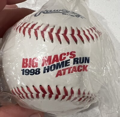   OFFICIAL MARK MCGWIRE BIG MAC ATTACK 70 HOME RUN RAWLINGS  BASEBALL  