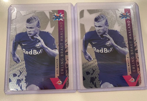 2019 Topps Crystal UCL Erling Haaland True Rookie Lot (2) Cards RB Salzburg RC