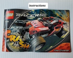 LEGO Racers #8136  Fire Crusher (2007) 100% Complete with Box + Instructions 