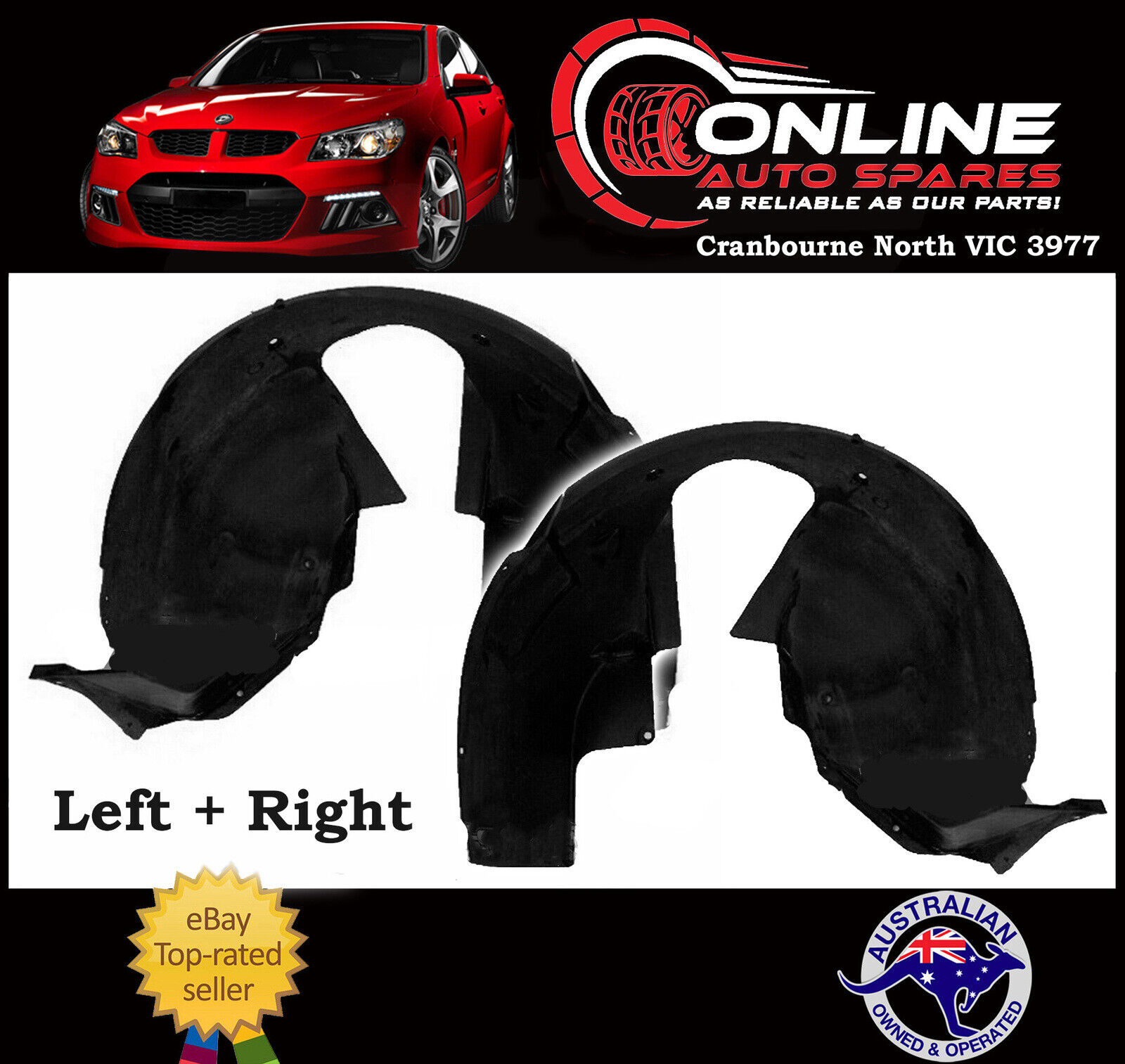 FRONT Inner Guard Liner PAIR GENUINE Holden Commodore VF plastic wheel arch