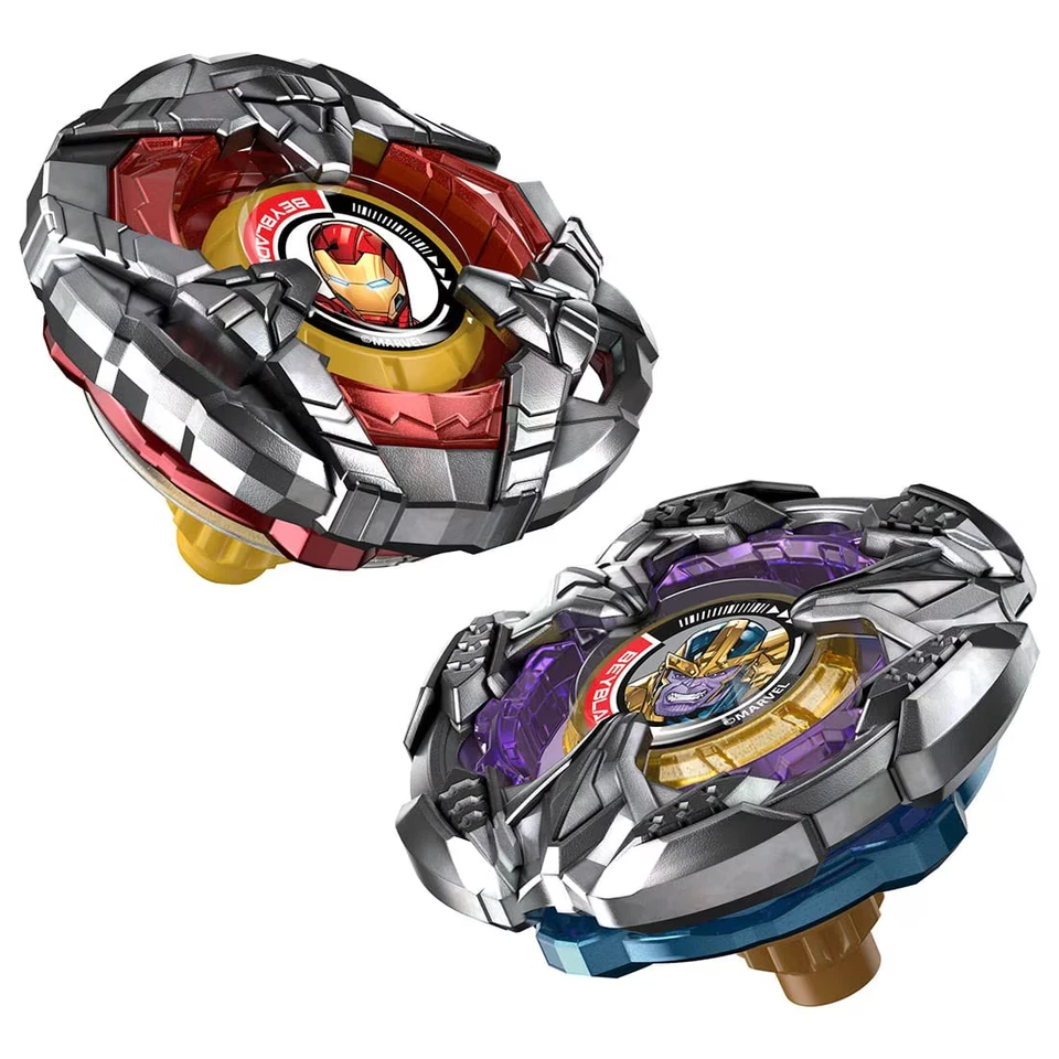 Presale BEYBLADE X BX-00 Double Starter x Marvel Iron Man 4-80B/Thanos 4-60P New - image 2 of 4