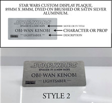 Star Wars Custom Display Plaque, Helmet, Lightsaber, Blaster, Prop, Model Alumin