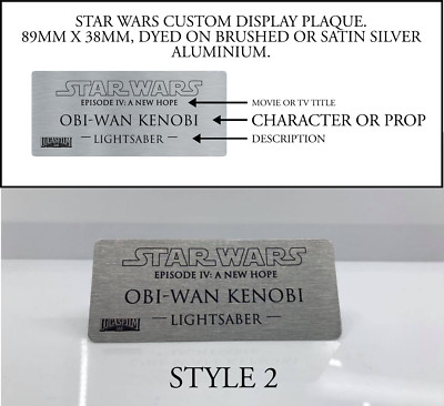 Star Wars Custom Display Plaque, Helmet, Lightsaber, Blaster, Prop, Model Alumin