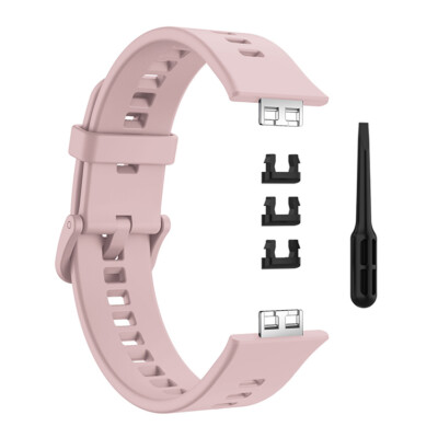 For Huawei Watch Fit TIA-B09 Clasp Silicone Watch Band Wristwatch Strap Belt