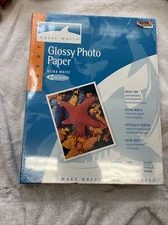 GREAT WHITE GLOSSY LASER PHOTO PAPER 100 SHEETS ULTRA WHITE 32 POUND ACID FREE