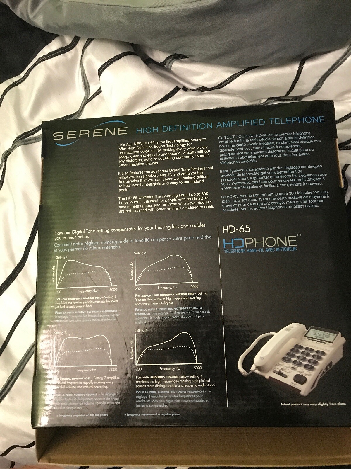 Serene HighDefinition HD Amplified Telephone HD65 Adjustable Digital