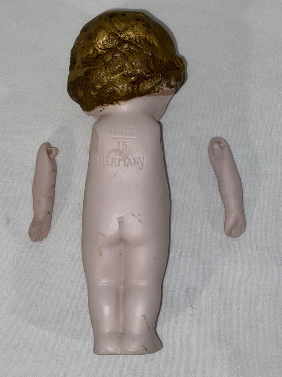 Vintage/Antique Porcelain/Ceramic Bisque Doll Stamped 665 #15
