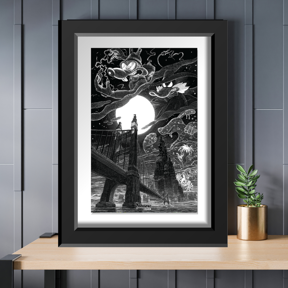 Disney Afternoon Darkwing Duck Noir Poster 13x19 Matte Print  