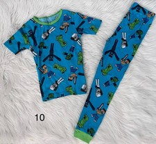 Minecraft Blue Pajamas Size 10