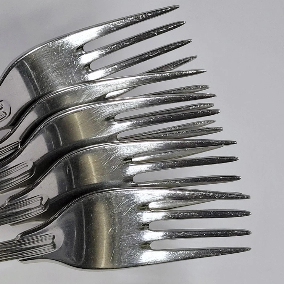 WMF Murray Hill Stainless Flatware Germany 5 Salad Forks (7 inch) - Image 2 of 4