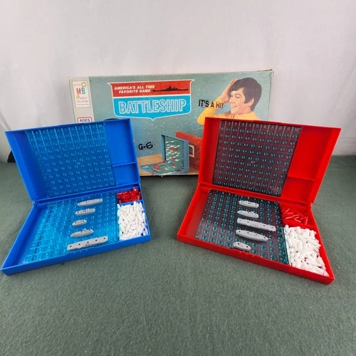 Vintage 1971 Battleship Milton Bradley Board Game In Original Box 4730 Complete