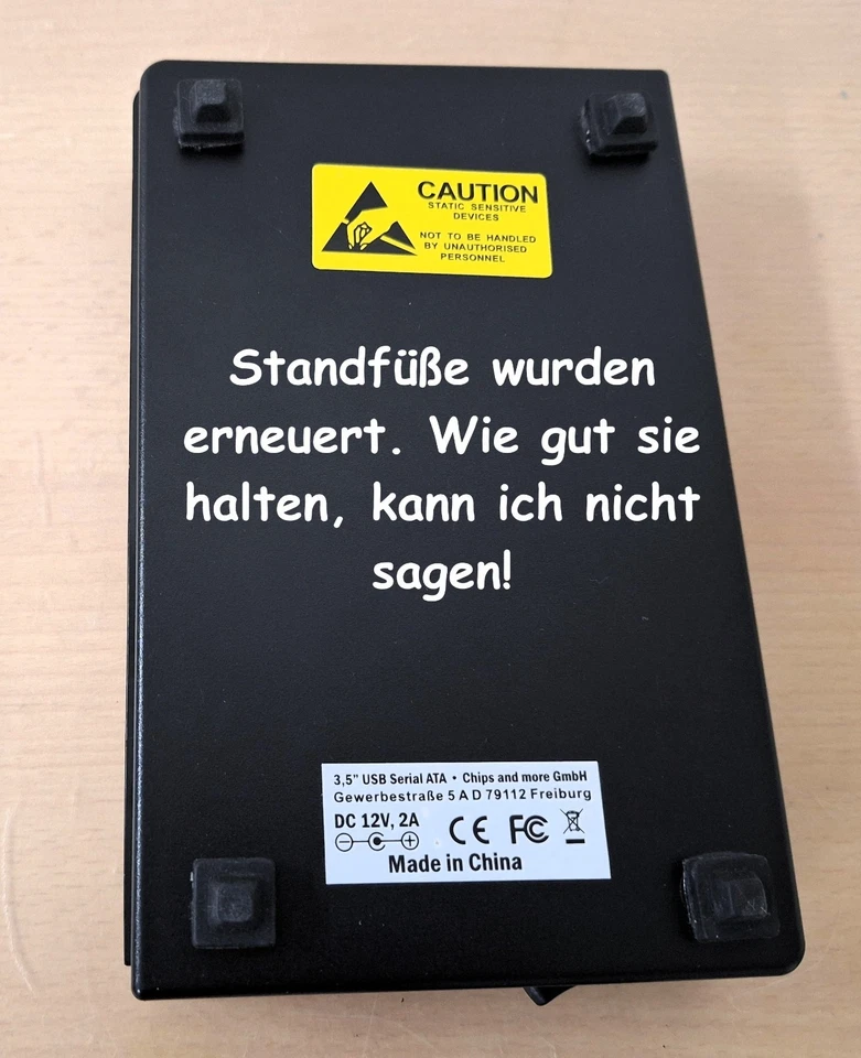 Gehäuse CN Memory für externe Festplatte mit 500 GB SATA HDD Hitachi, geprüft - Bild 4 von 4