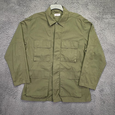 #ad #ad Wallace amp; Barnes Green Military Chore Coat Large Lightweight Utility Gorpcore $75.99