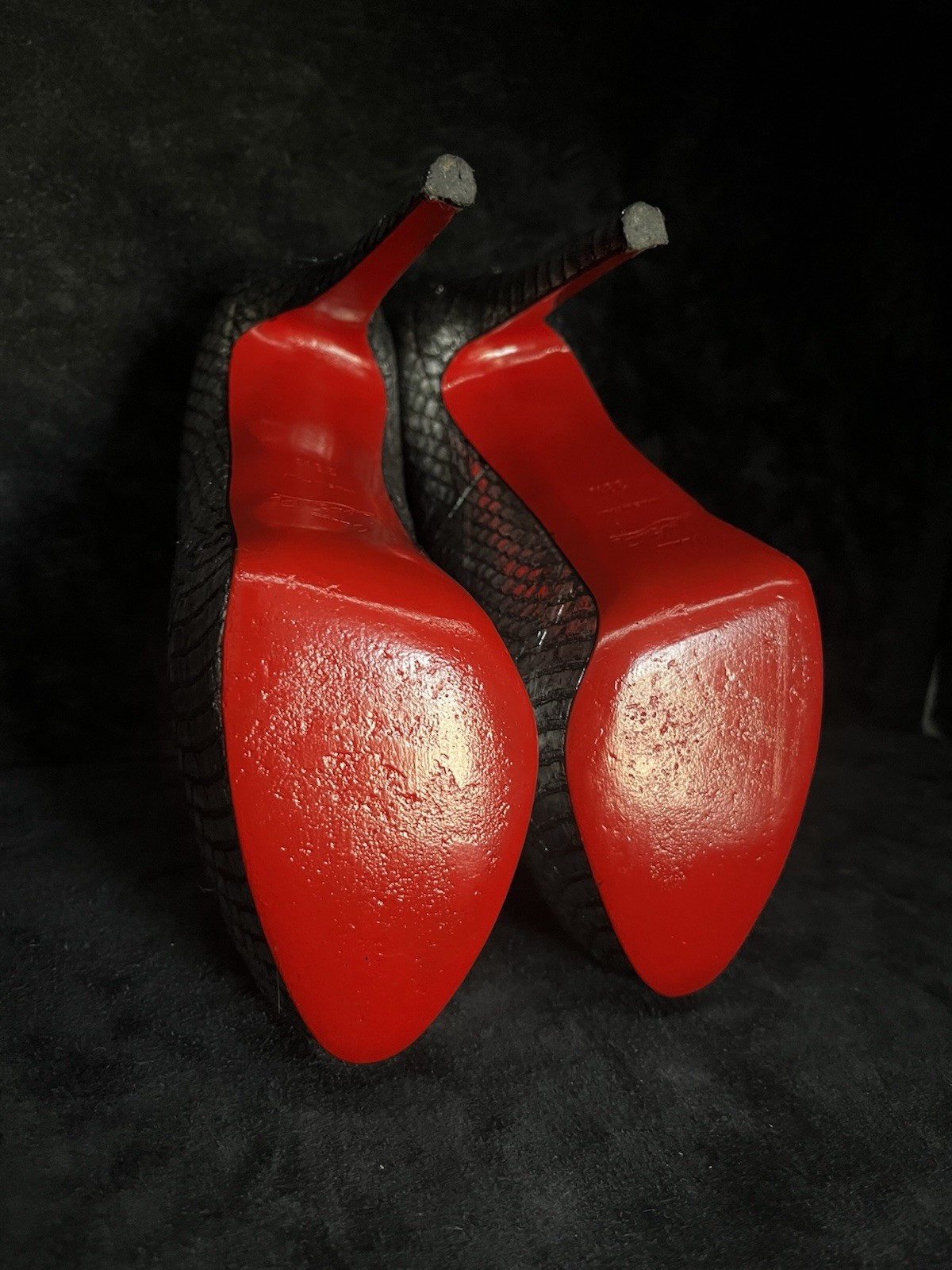 Christian Louboutin Python Silver Platform Pumps … - image 15