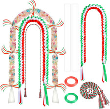 13 Pcs Mexican Graduation Leis Class of 2026 Ribbon Lei Kit with Honor Cord Mexi