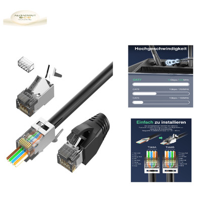 VCELINK 20x RJ45 Stecker Cat7 10Gbit s Knickschutz E