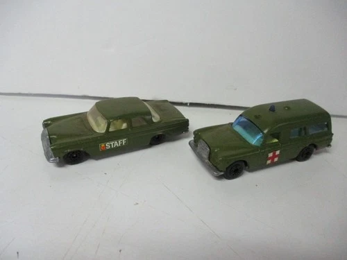 Matchbox Lesney Superfast Two Pack TP-14 Military Staff Car & Ambulance, loose