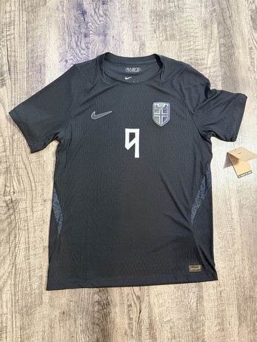 Erling Haaland Norway Nike 2026 Black WC 2026 Jersey Aero-Fit Size L IB5210-010