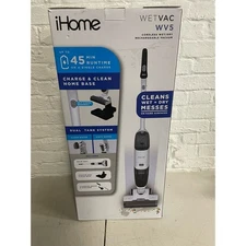 iHome WetVac WV5, Cordless Wet Dry Vacuum, Self Cleaning Brush Roll, Dual Tank