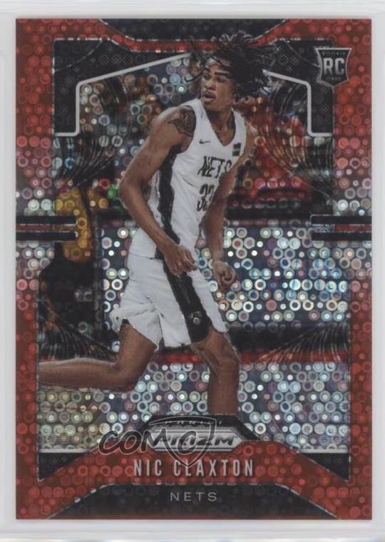 2019 Panini Prizm Fast Break Red 85/125 Nic Claxton Nicolas #292 Rookie RC mb2