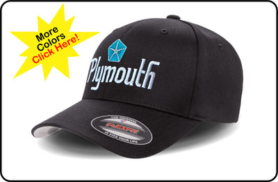 Classic Plymouth w/Pentastar Logo - Embroidered Flexfit 6 Panel Cap/Hat - Mopar