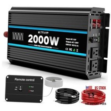 2000 Watts Pure Sine Wave Inverter 12V DC to 110/120V AC Power Inverter with