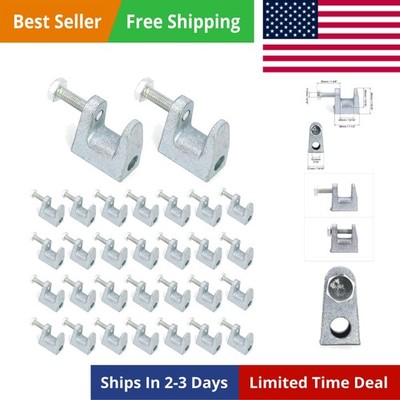 Beam Clamp, 30 Pcs 5/16'' Zinc Plated Iron Safety Beam Clamp, 13/16'' Jaw Opening