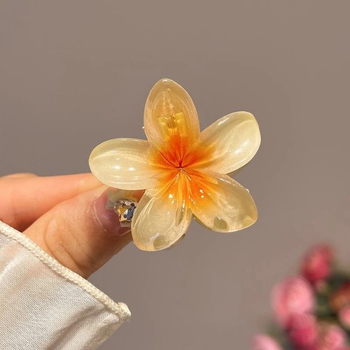 6Pcs Hawaiian Gradient Flower Hair Claw Clips Small Fashion Hair Accessories UK - Picture 3 of 21