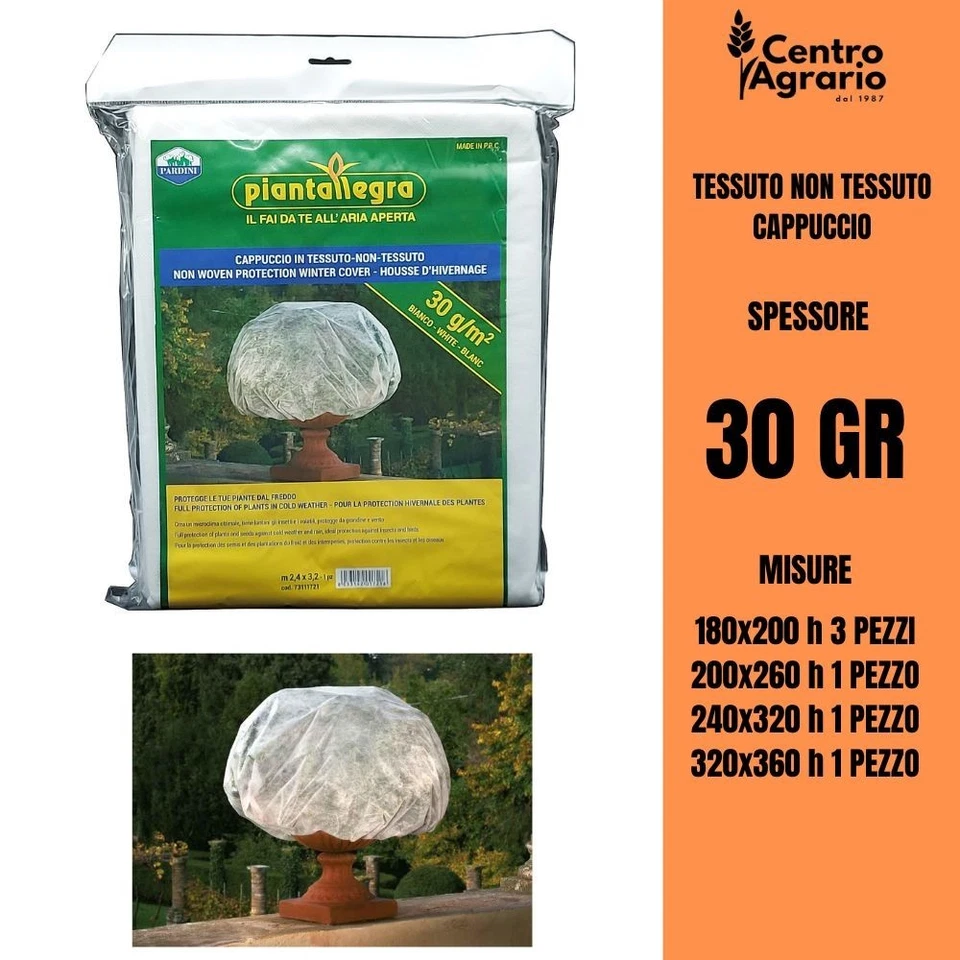 Tessuto non tessuto copri piante per giardino orto telo protettivo bianco tnt
