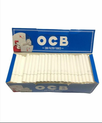 OCB Blue Filter Tubes 200 Standard Cigarette Tubes Box Smoking Accessories