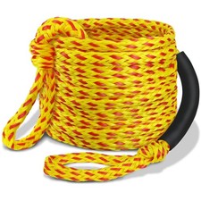 60 FT 3-6K Boat Tow Rope Floating Ropes for Towable Tubes Watersport