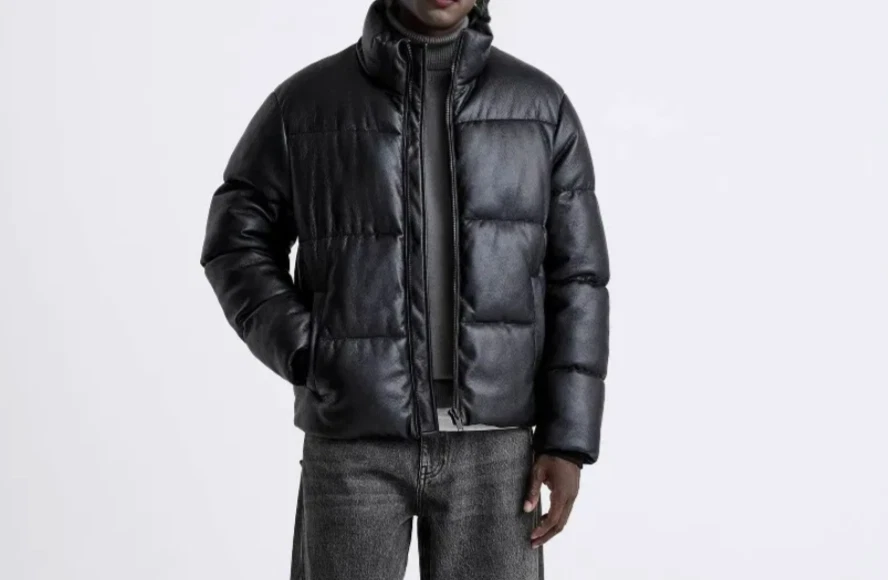 Mens Black 100% Real Lambskin Leather Slim Fit Solid Bomber Jacket S M L XL 2XL