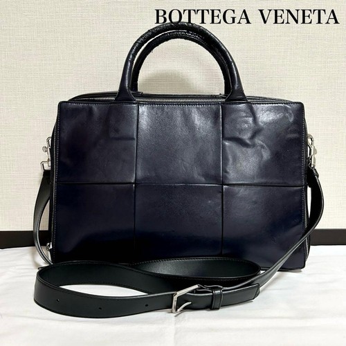 Bottega Veneta Arco Briefcase Cassette Shoulder Dark Navy Japan 094943