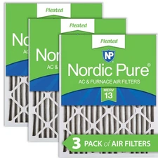Nordic Pure 16x20x2 Pleated MERV 13 Air Filters 3 Pack